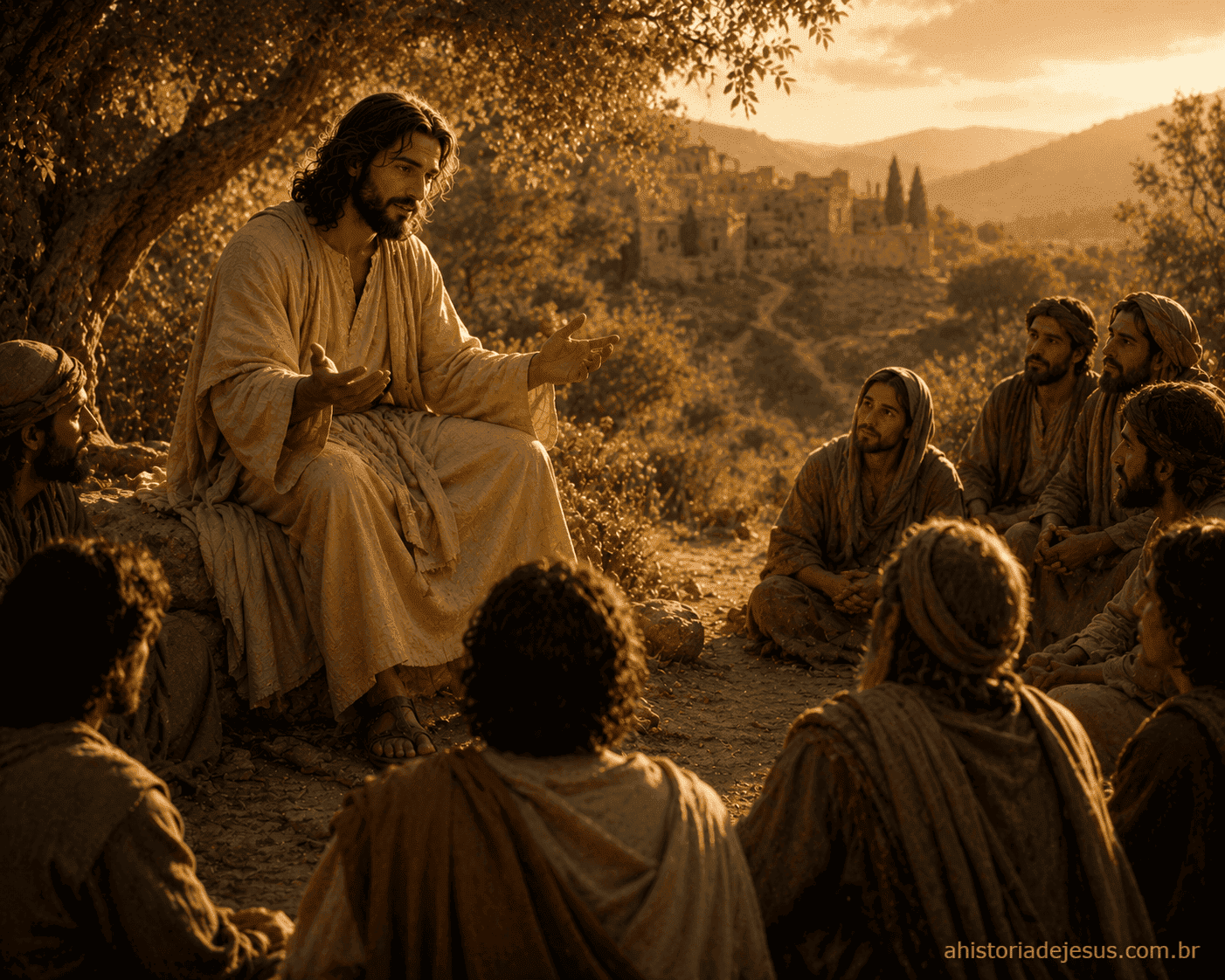 Jesus contando a parábola do Filho Pródigo